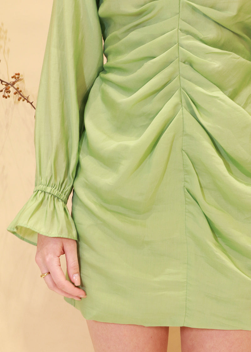 Eden Shirt Dress- Green