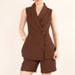 CLARA VEST - Brown