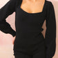 Raven Knit Sweater - Black