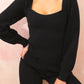 Raven Knit Sweater - Black