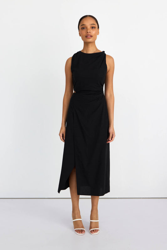 Lola High Neck Midi Dress