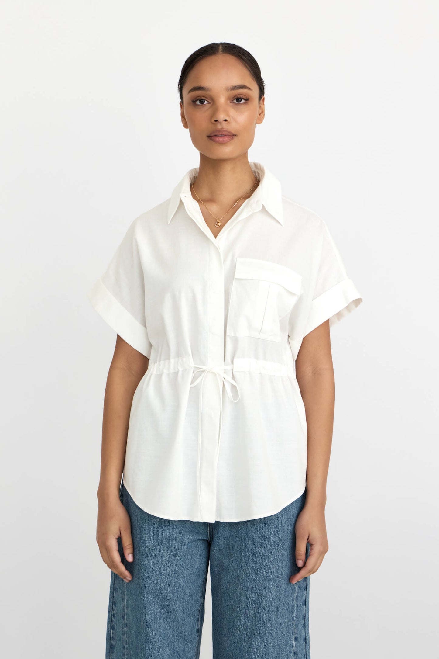 Willow Short Sleeve Shirt - White