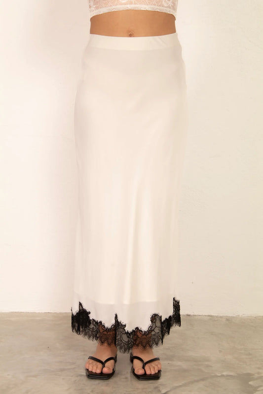 Auden Lace Skirt - White