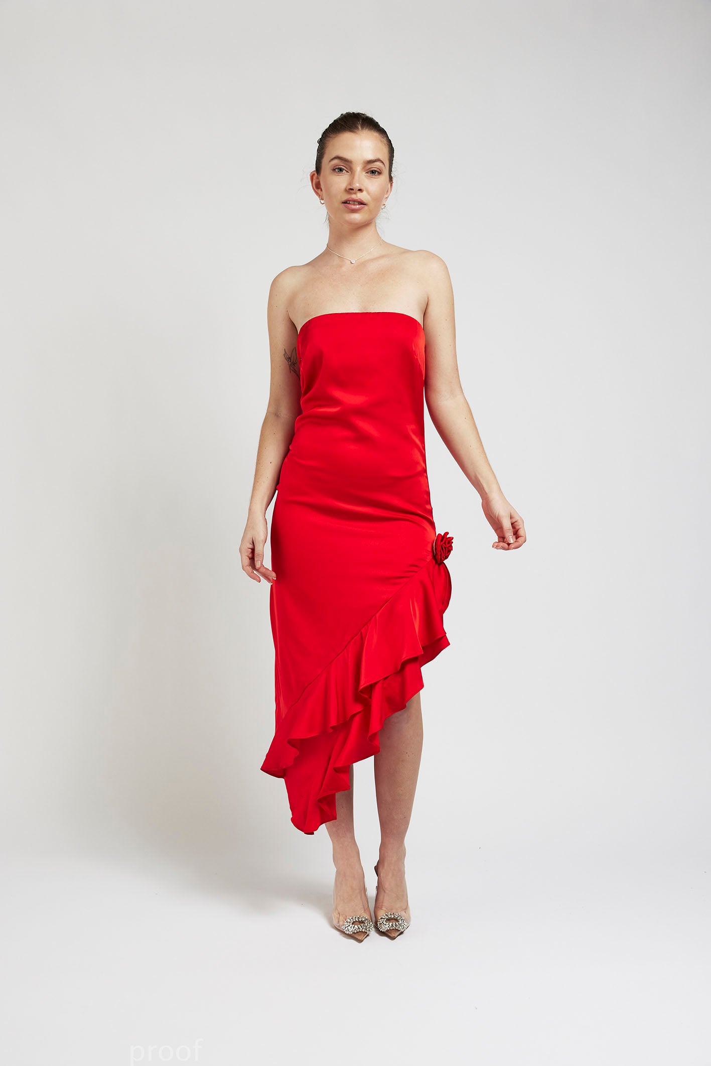 Arya Asymmetric Ruffle Dress