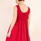 Carmen Smocked Dress - Red