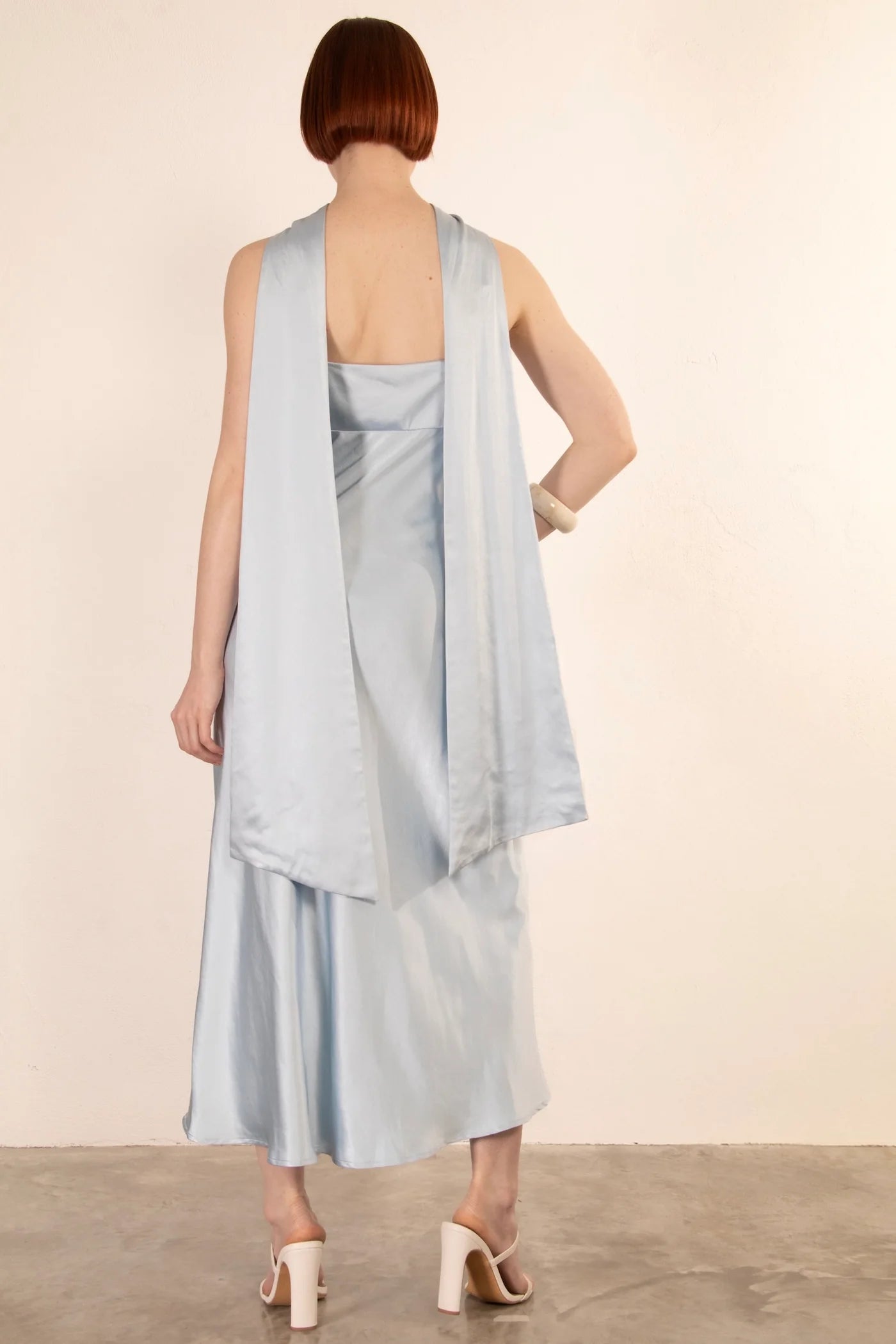 Nova Halterneck Dress - Blue