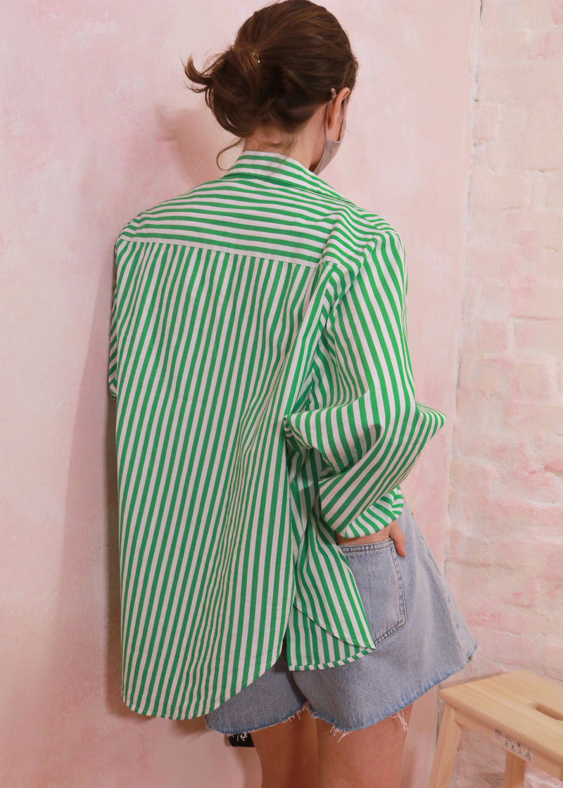 Mia Striped Shirt - Green