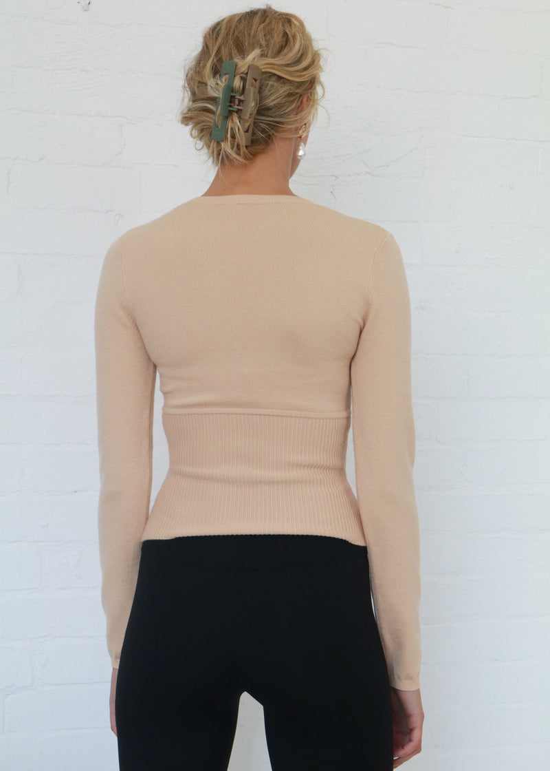 Australia Women's Minimalist Knit Tops - Beige