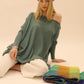 Amazing S005 Knit Jumper, Oversized Knit Jumper Austral in Aqua