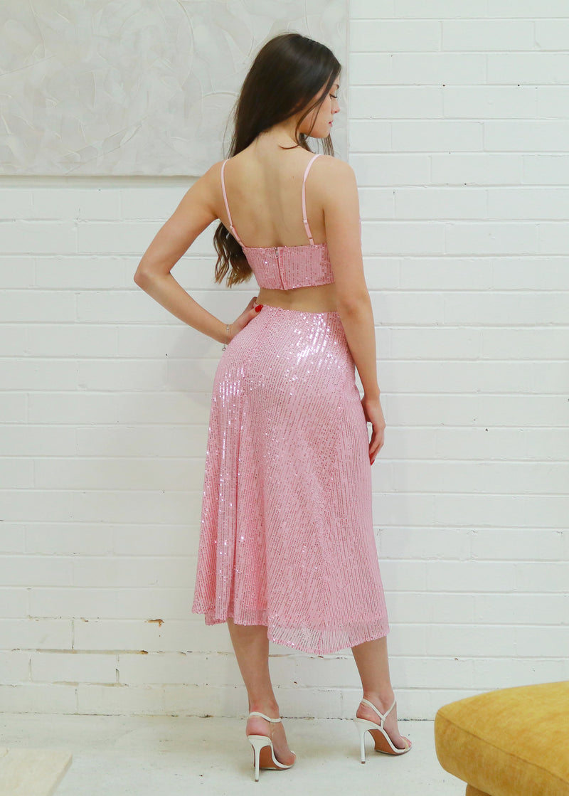 Gabby Sequin Dress PinkB