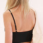 Jacque Knit Bra Top in Black