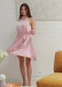 High-Neck Mini Dress - pink