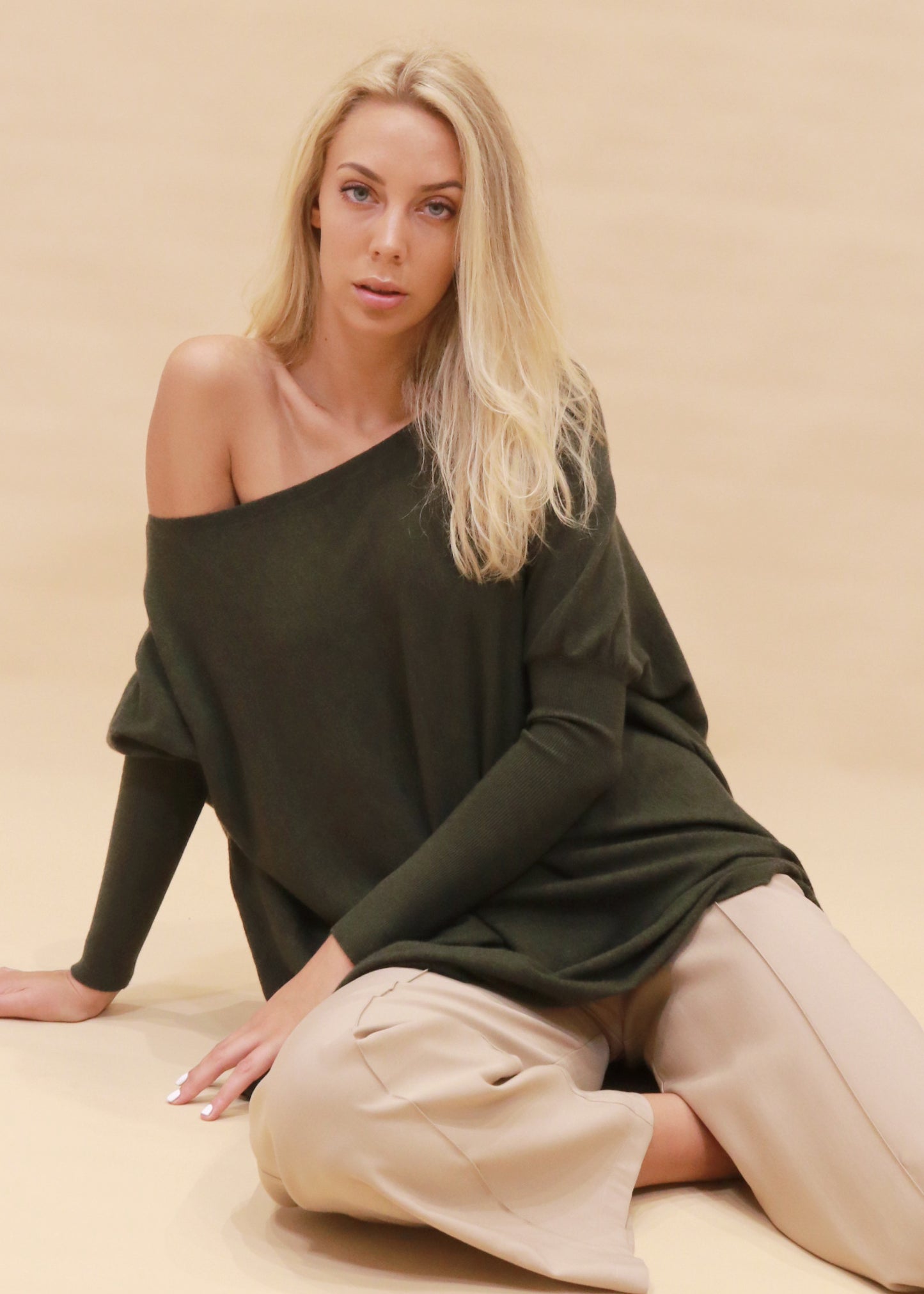 Amazing Knit Jumper in khaki green