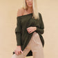 Amazing Women’s Soft Oversized Knit Jumper, Maternity Sweater -khaki 