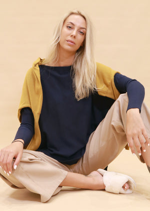 Amazing Women’s Soft Oversized Knit Jumper, Maternity Sweater - Navy