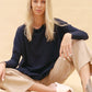 Amazing Women’s Soft Oversized Knit Jumper, Maternity Sweater - Navy