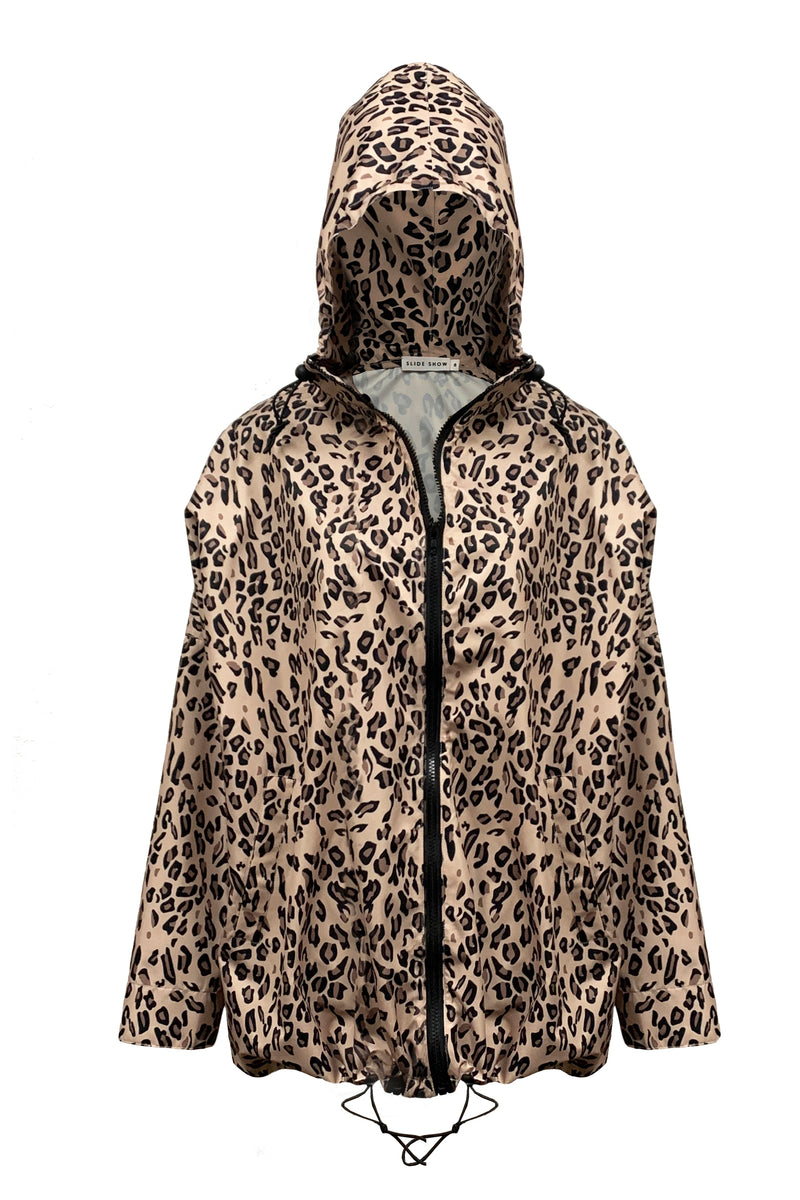 Elizabeth Exlusive Graphic Leopard Print Waterproof life style Raincoat